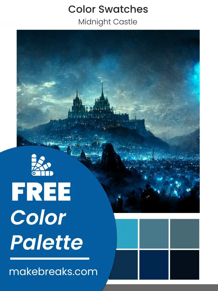 Midnight Castle – Free Blue Color Swatches for Procreate
