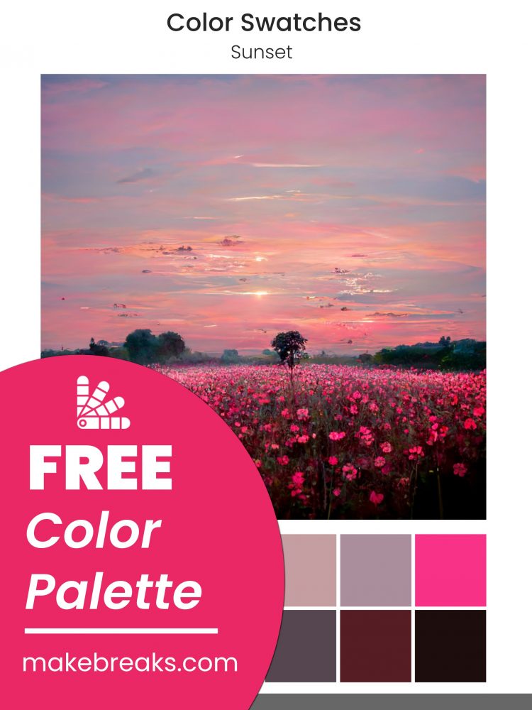 Sunset – Free Pink Color Swatches for Procreate
