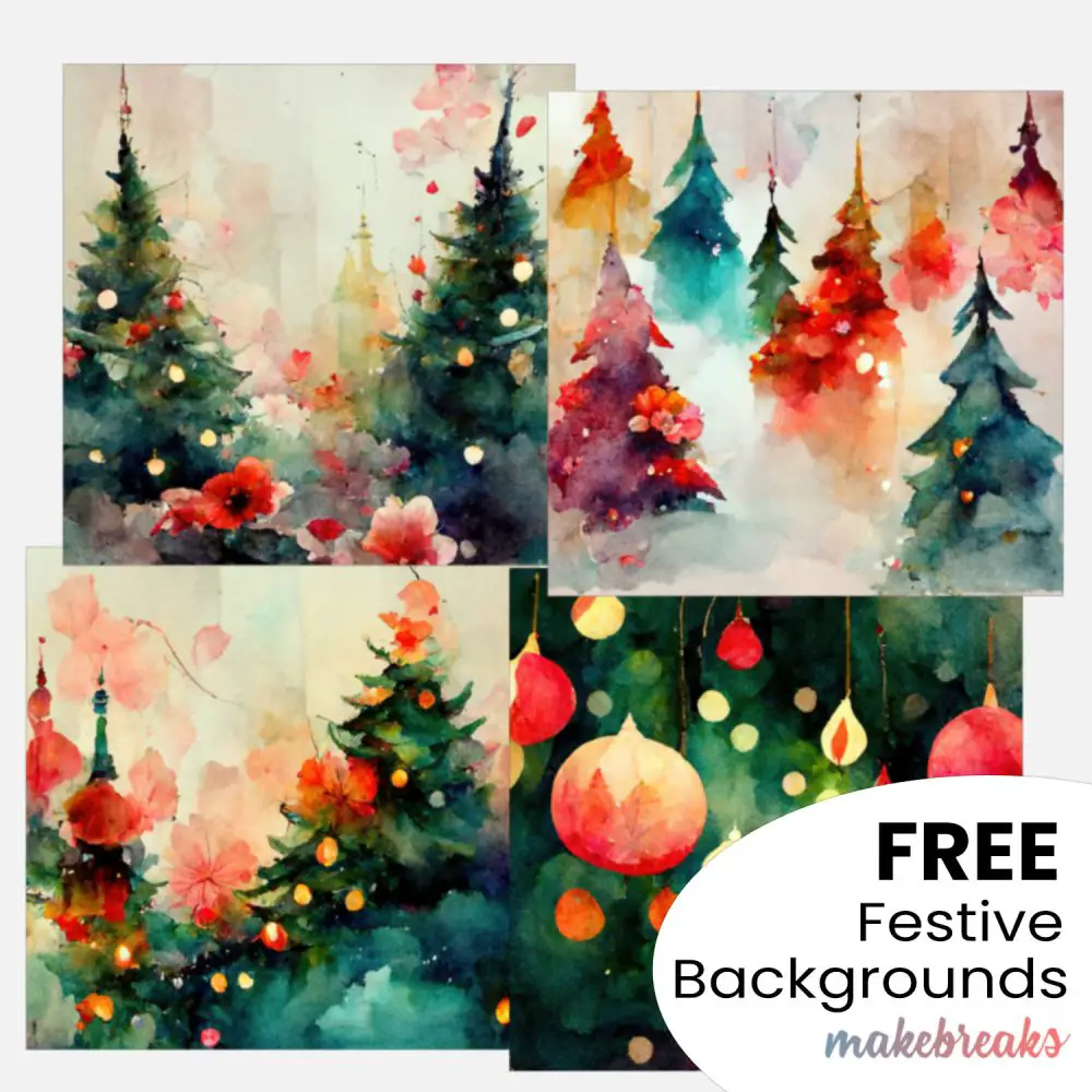 Free Christmas Festive Digital Backgrounds – Square