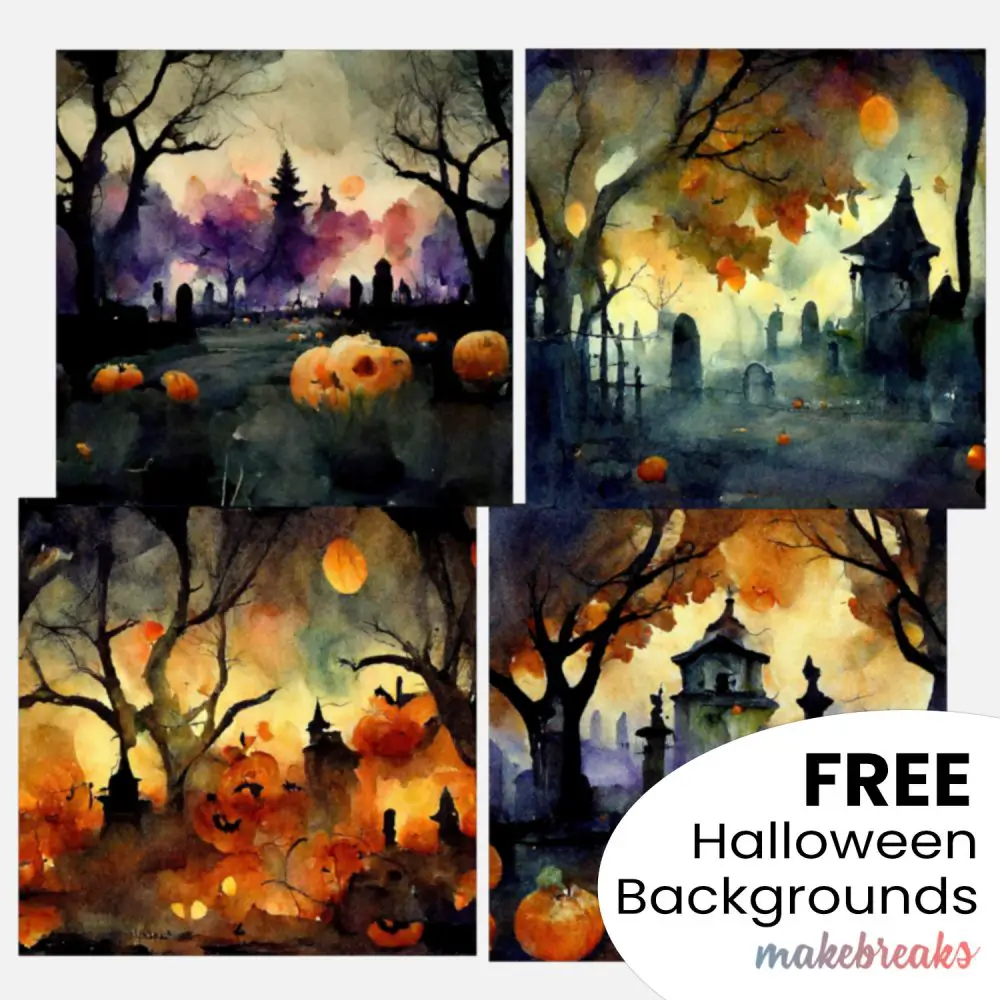 Free Halloween Digital Backgrounds – Square Set 2