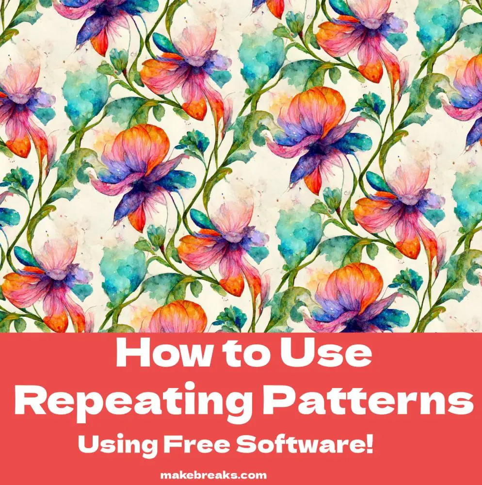 How To Use Seamless Repeating Patterns Using Free Software