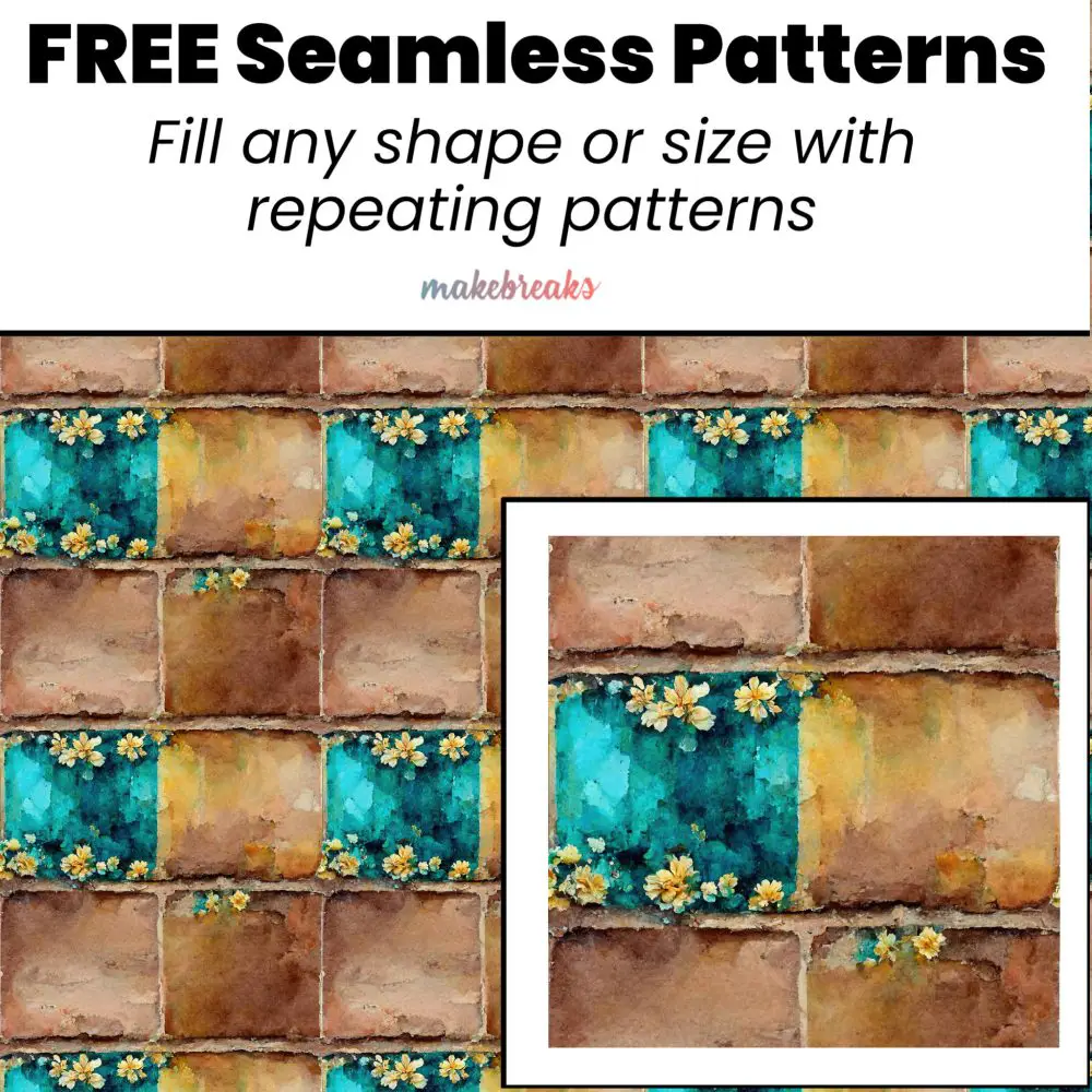 Teal Brick Seamless Pattern Tile
