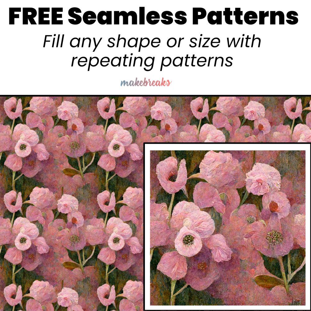 Shabby Chic Pink Delicate Flower Seamless Pattern Tile 2