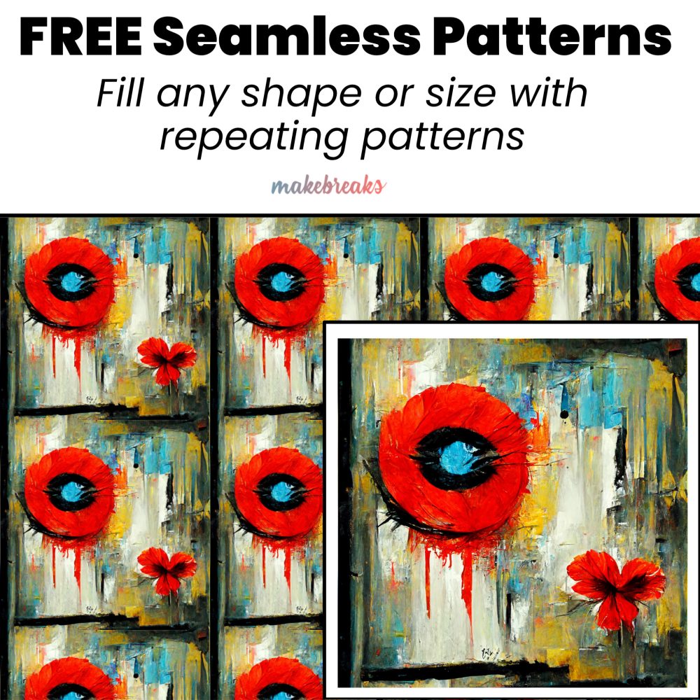 Abstract Red Poppy Seamless Pattern Tile