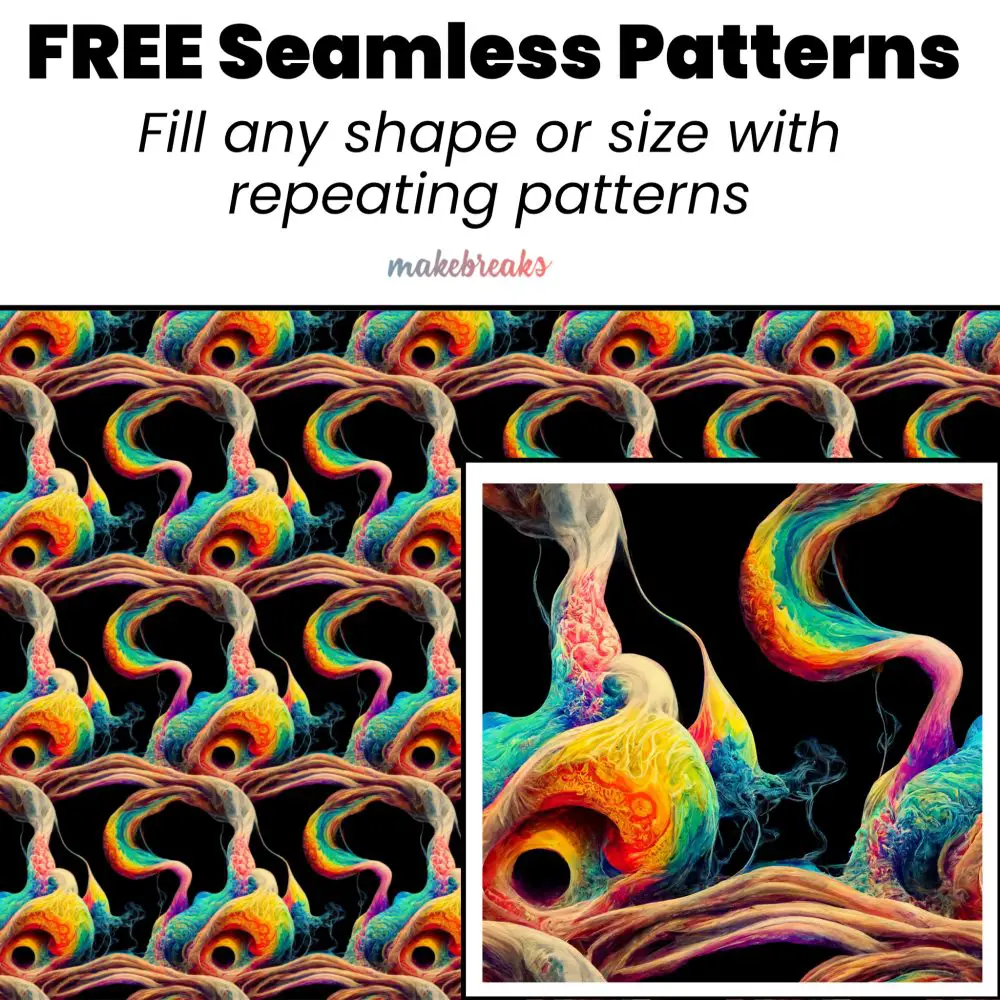 Psychedelic Swirls Colorful Seamless Pattern Tile