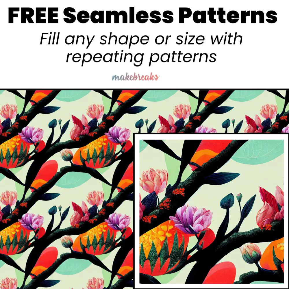 Contemporary Blossom Branch Seamless Pattern Tile - Make Breaks