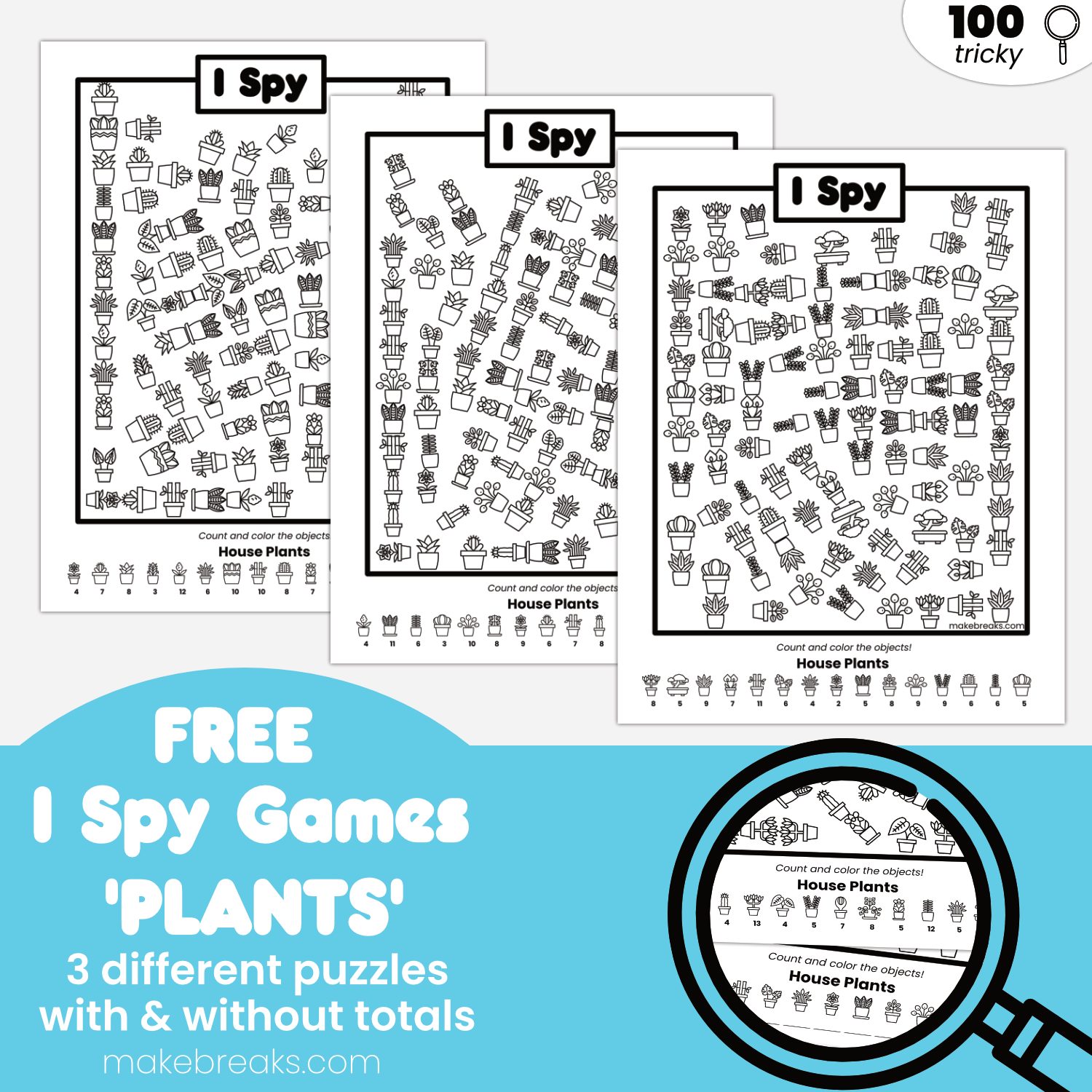 Free House Plant Printable I Spy Puzzle Game