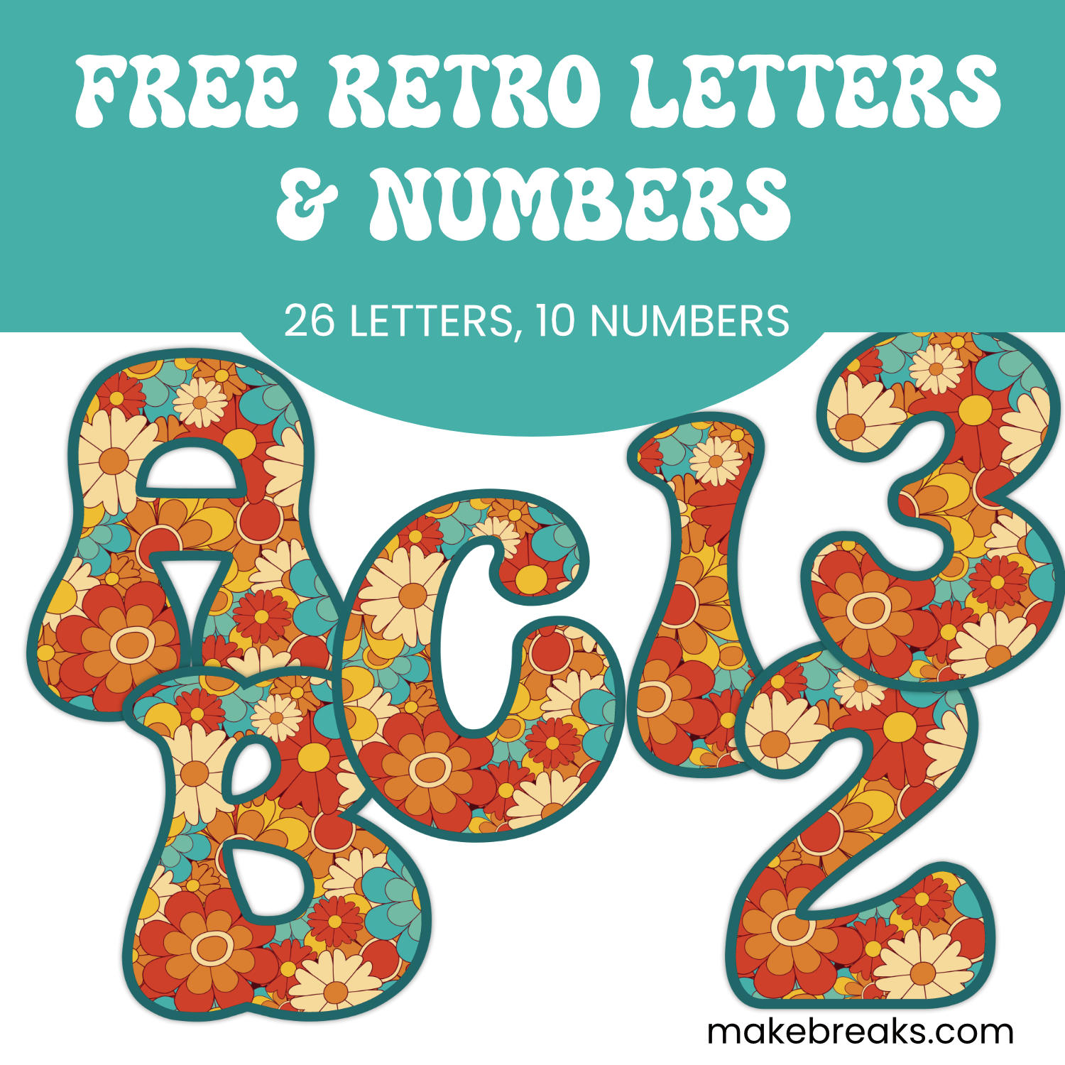 Printable alphabets and numbers